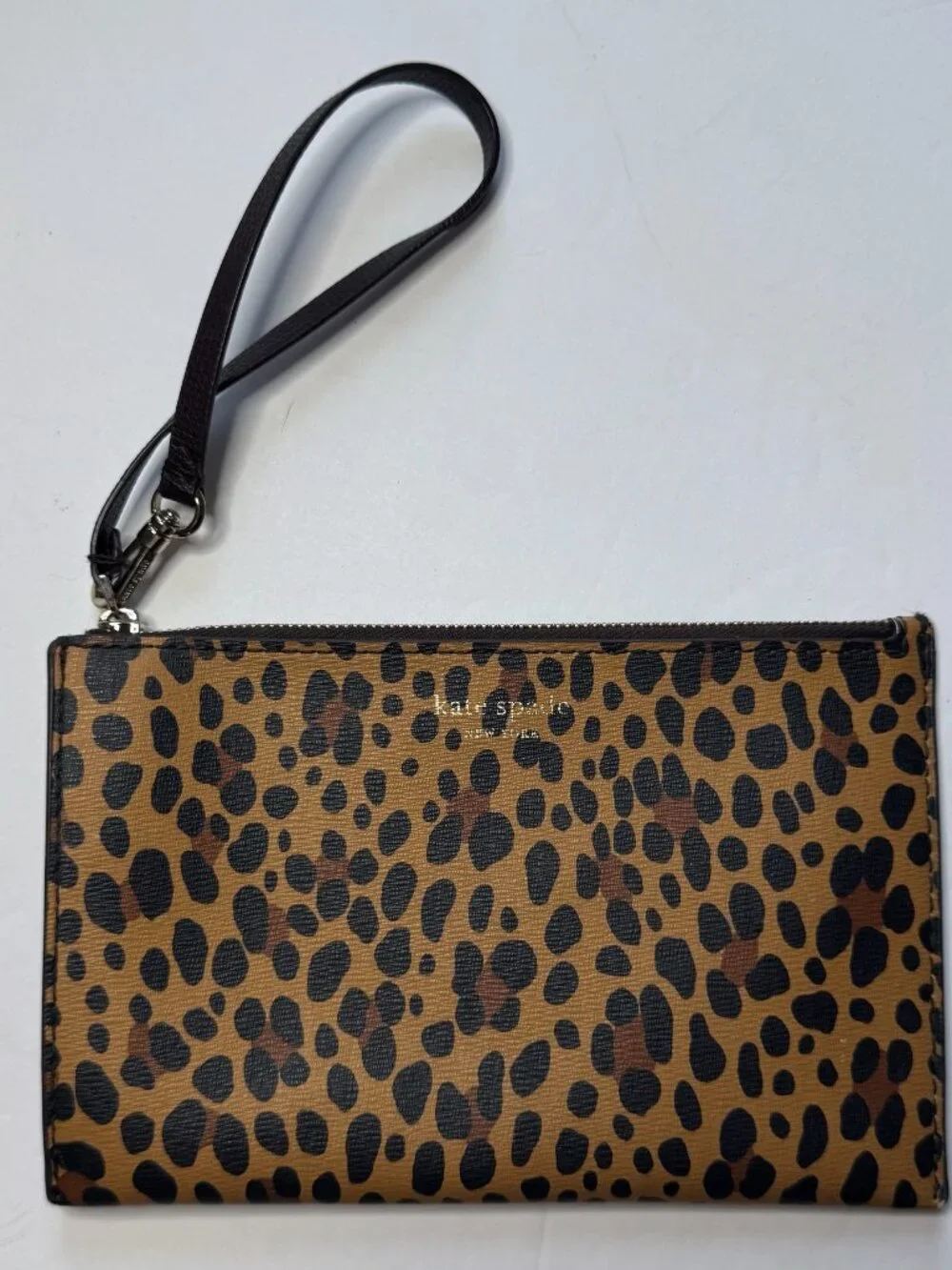 Kate Spade All Day Leopard Animal Print Large Tote Bag Purse Wristlet Set Work